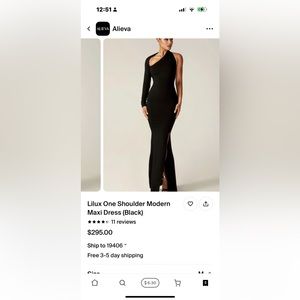 Alevia one shoulder black dress #gala #formal